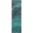 thumbnail image 2 of Addison Rugs Mayfield Washable Transitional Abstract Teal Runner Rug, 2'3" x 7'6", 2 of 5