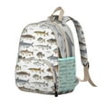 thumbnail image 2 of Marine Life Themed Ergonomic Backpack - Waterproof, Breathable & Adjustable School Bag with Side Pockets, 2 of 6
