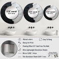 thumbnail image 4 of Designart "Monochrome Paint Minimalist Corner" Beach Rund Mirror For Wall Decor - Large White Round Print Mirror - Round Coastal Mirror - Wall Mounted Round Large Mirror - 23" x 23", 4 of 6