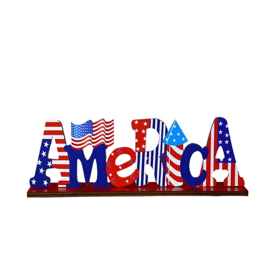 Independence Day 4Th Of July 250 Anniversary Flag Red, White Blue Independence Day Wooden Desktop Decoration Dwarfs Day United States Day Star Flag Creative Decoration