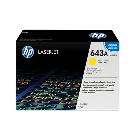 UPC: 0829160493893 | HP 643A (Q5952A) Toner Cartridge  Yellow