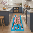 thumbnail image 2 of GENIMO 2'x3' Area Rug, Washable Non Slip Soft Tiger Print Indoor Door Mat for Entryway Kitchen Laundry Room, Aqua Pink, 2 of 7