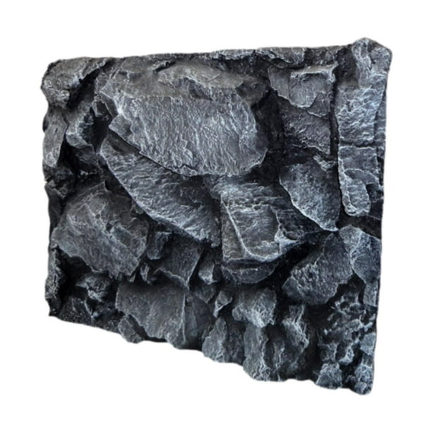 Fondo de decoración de tanque de reptiles 3D Tablero de piedra de simulación para gecko serpiente Estilo A