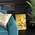thumbnail image 3 of 2 ft. Short Double Sided Plum Tree Canvas Folding Screen, 3 of 7