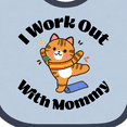 thumbnail image 4 of Inktastic Work out with Mommy Exercise Boys or Girls Baby Bib, 4 of 4