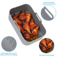 thumbnail image 3 of Revestimientos de silicona para freidora de aire, 2 uds., revestimientos para ollas de silicona para freidora de aire, accesorios para cesta de freidora de aire antiadherente seguro para alimentos, 3 of 7