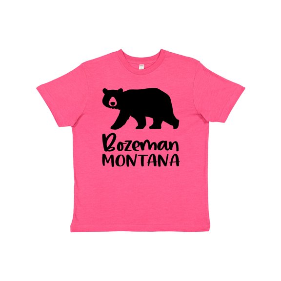 Inktastic Bozeman, Montana Black Bear Silhouette Youth T-Shirt