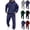 Navy, variant on Men's Hoodie Tracksuit 2 Pieces Set Athletic Casual Hooded Sweatshirt and Joggers Set Sweatsuit Outfits