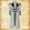 thumbnail image 1 of Clothing Retro Court Party Style Zip Split Long Trench Coat for Stage Events Performance, 1 of 5