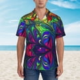thumbnail image 4 of Lsque Pride Rainbow pattern Hawaiian Shirt for Men, Unisex Summer Beach Casual Short Sleeve Button Down Shirts-Small, 4 of 9