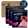 thumbnail image 3 of Goodnites Bedwetting Underwear for Girls, L (68-95 lbs), 75 Count, 3 of 16