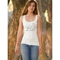 thumbnail image 2 of Dog And Cat In Line Art Racerback Tank Women -Image by Shutterstock, Female XX-Large, 2 of 4