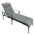thumbnail image 2 of Jordan Manufacturing 74" x 22" Grey Solid Rectangular Outdoor Chaise Lounge Cushion with Ties and Hanger Loop, 2 of 10