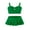 Green Kids, variant on FeMereina Mommy and Me Swimsuit, Solid Color Camisole and Skirt Family Swimsuit