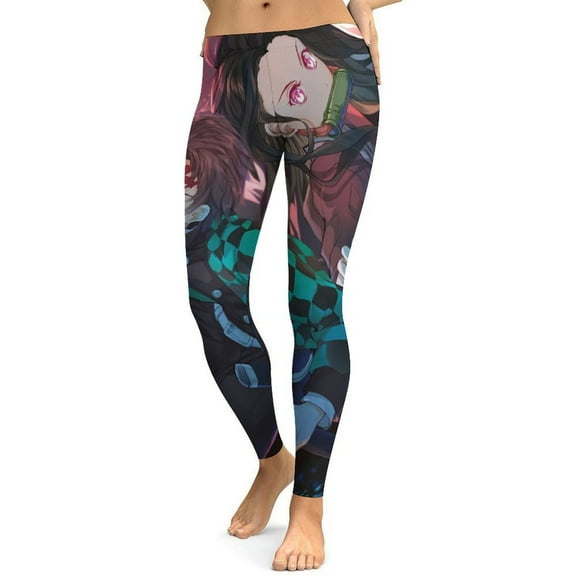 Demon Slayer Womens Lounge Legging Soft Workout Athletic Running Yoga Pants Yoga Leggings S