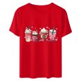 thumbnail image 4 of Meichang T-Shirts de la Saint-Valentin pour Femmes Mignons Cœur Graphique T-Shirts Manches Courtes Col Rond Cadeau de Saint-Valentin Tee Décontracté Cœurs Hauts, 4 of 6