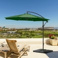 thumbnail image 2 of Cantilever Hanging Patio Umbrella with Cross Base & Crank, Dark Green, 2 of 5