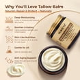 thumbnail image 2 of OUKEYA Grass‑Fed Beef Tallow Honey Balm, Natural Moisturizer with Olive Oil & Raw Honey, 3.87 oz, 2 of 11