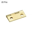 thumbnail image 4 of Uxcell 0.7" Small Hinge Case Wooden Box Hinges Fittings Golden Plain 20Pcs, 4 of 4