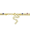 thumbnail image 2 of Miabella Collier à Double Rang avec Perles Multicolores en Argent Sterling Plaqué Jaune, 2 of 5