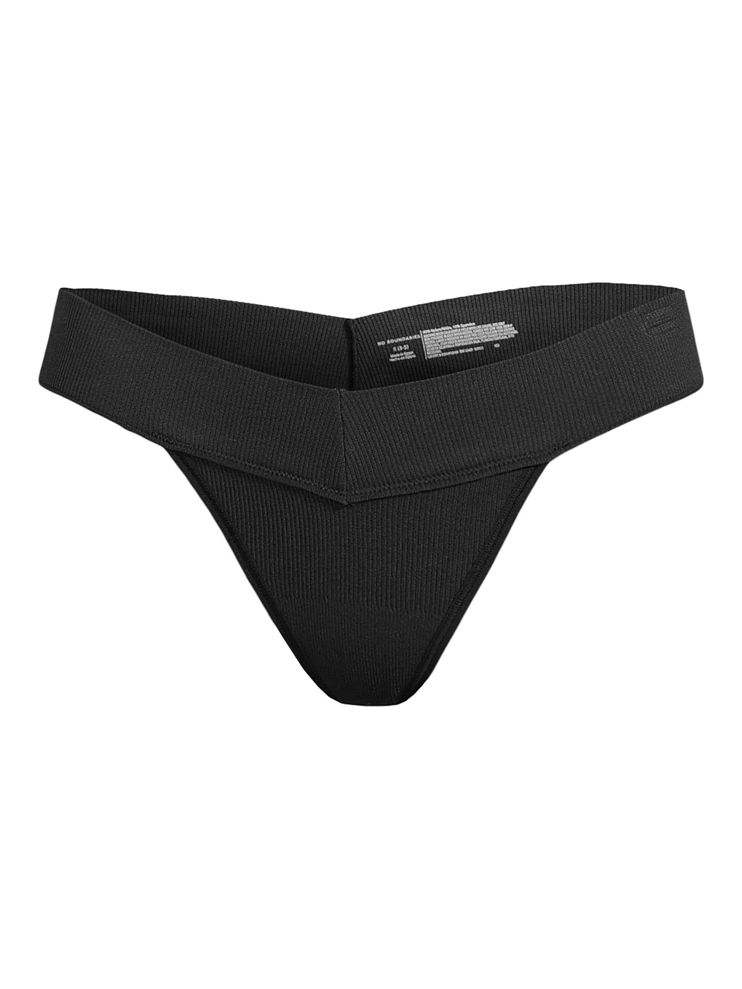 No Boundaries Seamless Ribbed Thong Panties, Women's and Women's Plus