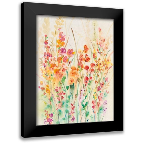 OToole, Tim 12x14 Black Modern Framed Museum Art Print Titled - Brilliant Floral II