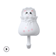 thumbnail image 2 of Lucky Bag Cat Gancho De Pared Adhesivo De Plástico Adorable Sin Perforación Decoración Almacenamiento Colgador De Pared Para Dormitorio Porche Cocina Azul matsuzay HA026761-03, 2 of 6