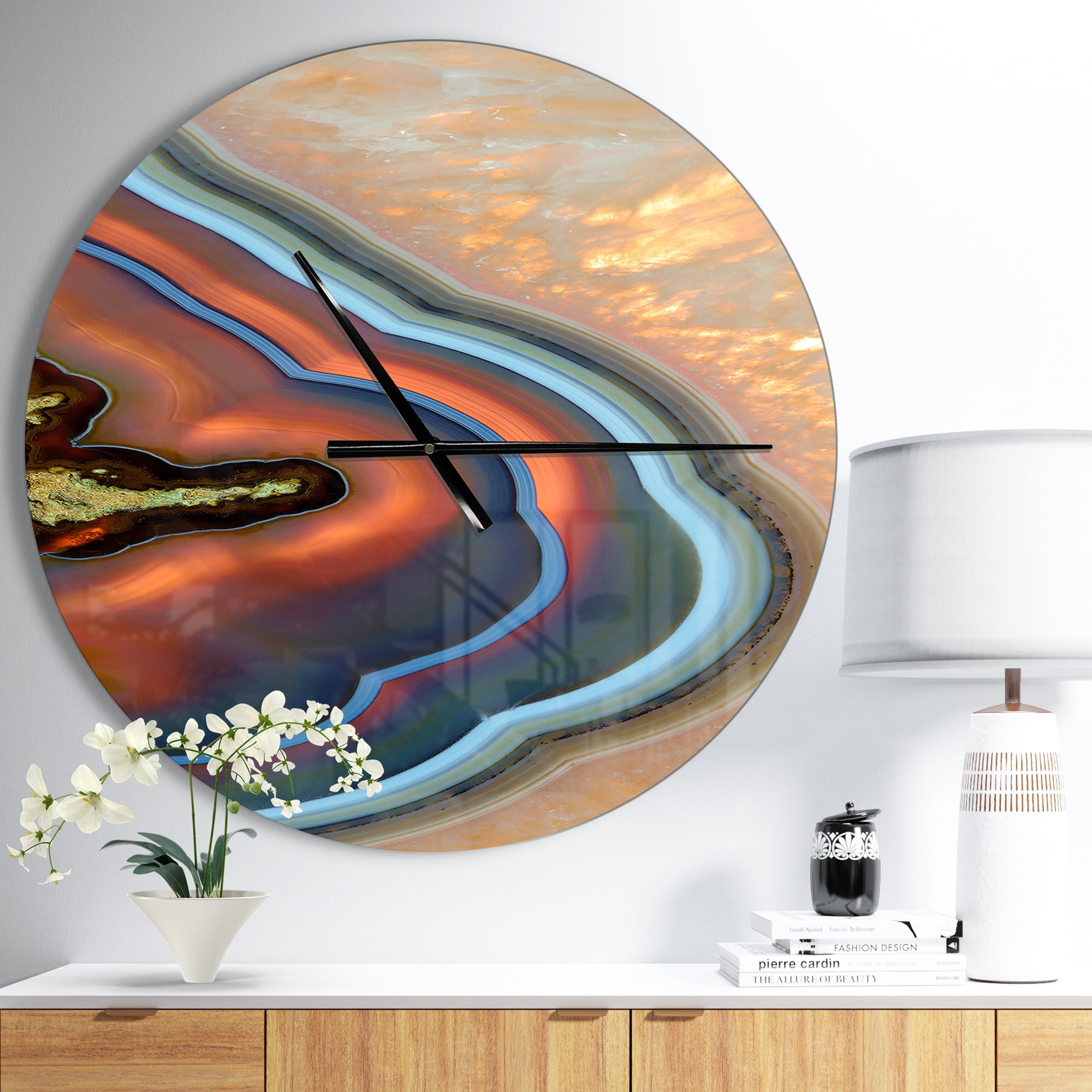 Designart 'Abstract Mineral Texture ' Modern wall clock