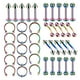 thumbnail image 1 of 40Pcs 16G Pendientes de Cautivas Septum Anillos Labio Ceja Lengua Tragus Pendiente (Multicolor) 6mm, 1 of 5