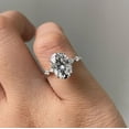thumbnail image 2 of solitaire jewels3.75CT Oval Moissanite Hidden Halo Engagement Ring For Women, 10K White Gold, 2 of 5