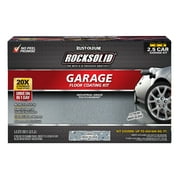 Gray, RockSolid High Gloss Polycuramine 2.5 Car Garage Floor Coating Kit-293513, 180 oz