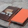 thumbnail image 5 of iPad Mini 6 Leather Large Moleskine Personalized Leather Cover, Leuchtturm 1917 Leather journal Case A5 Refillable Leather Journal Notebook cover Field Notes$$Office, 5 of 8