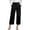 Black, variant on VBVC Women's Wrap Front Capri Pants,High Waist Wide Leg Cropped Trousers For Women,Ladies Elegant Office Workwear Culottes with Pockets,Army Green,S-2XL