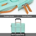thumbnail image 3 of MOSISO Laptop Sleeve Carrying Case Compatible with MacBook Air 15 inch M3 M2 2024, Surface Laptop 15, HP Stream 14, 360 Protective Computer Handbag Briefcase with Handle, Aqua Green, 3 of 6