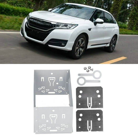 Ymiko Car Audio Frame 2 Din Universal Frame Aluminum Alloy Stereo Audio Installation Fascia Fit For B5/MK3/MK4 Auto
