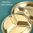 thumbnail image 5 of TIMIFIS Dipping Dish Divided Snack Barbecue Dipping Stainless Dishes Stainless Steel Stainless Steel Soy Dipping Bowls Stackable Storage Kitchen Gadgets, 5 of 5