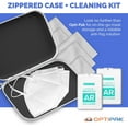 thumbnail image 2 of OptiPak Slim Face Mask Storage Case Kit with Anti Fog Spray & Lens Cleaner Cloth Black, 2 of 6
