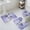 Purple, variant on Pink Floral Bath Mat 3 Piece Bathroom Rug Set, Vintage Botanical Gradient Pastel Painting Non Slip Bath Rug Contour Mat and Toilet Lid Cover, Absorbent Shower Mats Soft Bath Rugs and Mats Sets