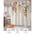 thumbnail image 7 of Thanksgiving Shower Curtain Set ，Waterproof Fabric Shower Curtains Watercolor Leaves Shower Curtains for Bathroom,Bathroom Decor 66"x72", 7 of 7
