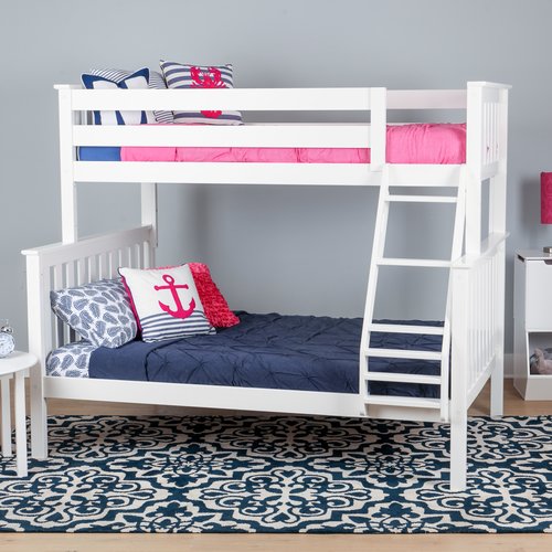 Max & Lily Solid Wood Twin Over Full Bunk Bed