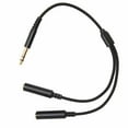 thumbnail image 1 of Cable divisor estéreo con conector macho a conector hembra doble, conector macho estéreo de 6,35 mm, cable Y con conector macho a conector hembra doble, fabricado para durar, 1 of 12