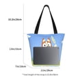 thumbnail image 3 of Kowoue Bluey Pattern Tote Bag Aesthetic Shoulder Bag, Grocery Tote with Shoulder Straps, Large Collapsible Tote with Protective Foam Lining, 3 of 6