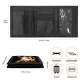 thumbnail image 6 of POLERO 4th of July Kids Trifold Wallet Featuring Flaming Baseball, Polyester Slim Small Wallet for Youth Outdoor Sports, 6 of 7