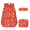 Daisy A/Red, variant on Forestfish Teen Backpack Set with Insulated Lunch Bag & Pencil Case, Water-Resistant Nylon School Bag(Daisy A/Red)