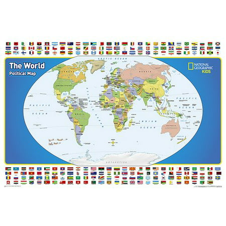 National Geographic Maps The World for Kids Map