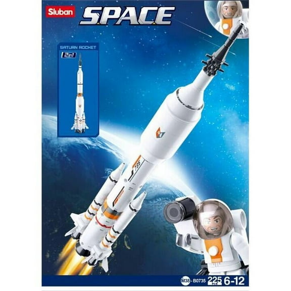 Saturn Space Rocket / Long March Rocket Building Brick Kit (167pcs)