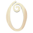 thumbnail image 1 of Krafty Supply - 3" Tall Birch Number 0 | 1/4" Birch Plywood | Curlz | Wooden Craft Numbers, 1 of 2