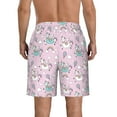 thumbnail image 3 of Naloa Llama Unicorn and Rainbow Men's Beach Shorts, Surfing shorts, Swim trunks, Quick Dry Swim Trunks for Surfing Beach Fun - Small, 3 of 9