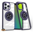 thumbnail image 3 of For Samsung Galaxy S25+ S25 Plus /S24+ Case, Clear Transparent Back Hybrid with Rotating Ring Stand, MagSafe Compatible Shockproof Slim TPU PC Phone Cover (Purple), 3 of 10
