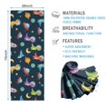 thumbnail image 2 of Space Dinosaurs Rockets Planets Hot Yoga Mat Towel Non Slip for Hot Yoga - Quick-Drying Yoga Mat Cover with 4 Corner Pockets with Travel Bag - Hot Yoga Towel Non Slip 70"x26", 2 of 6